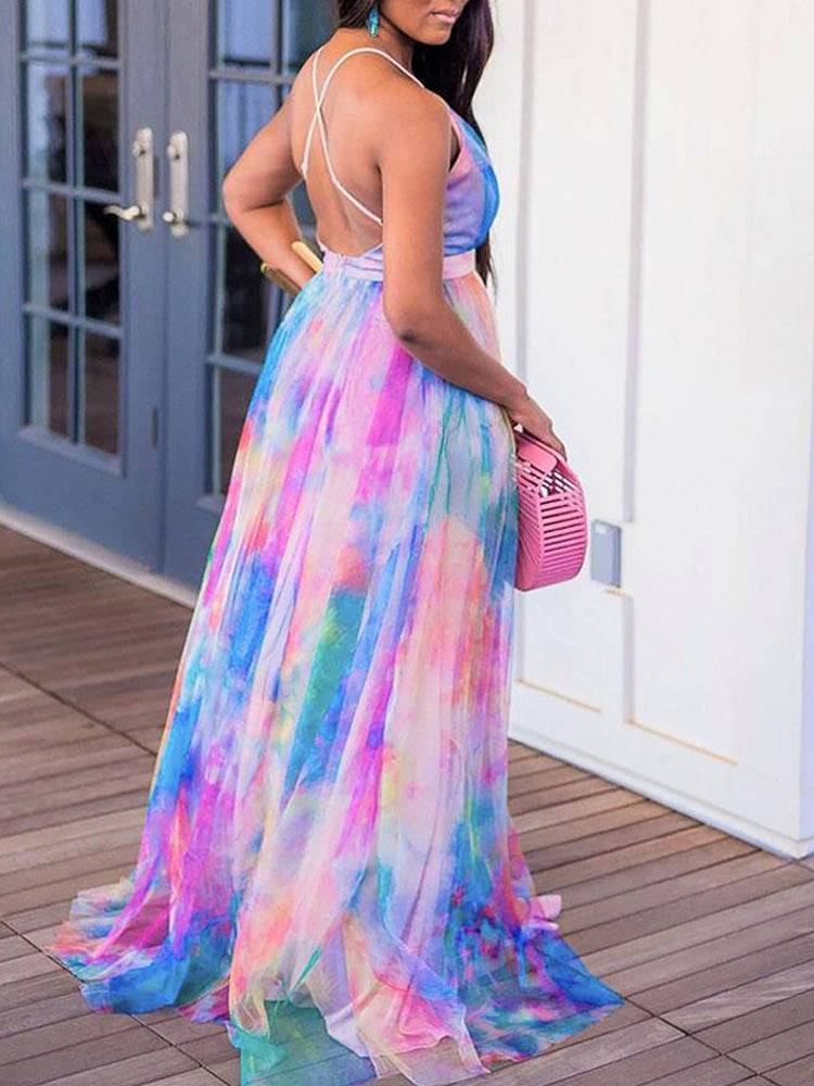 Gauze Tie Dye Cami Dress