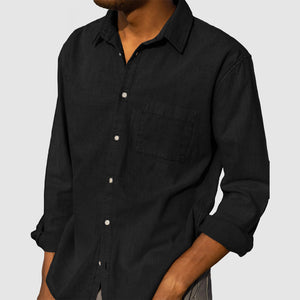 Men's Daily High Quality Cotton Linen Shirt