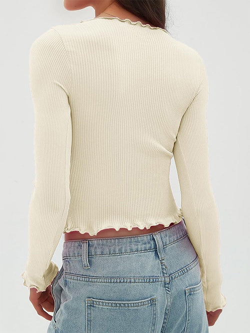 Lettuce Trim Slim Ribbed Top