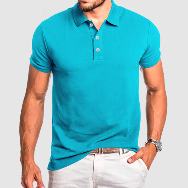 Gentleman's Casual Breathable Cotton Polo Shirt