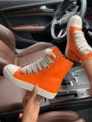 PU High-Top Sneakers