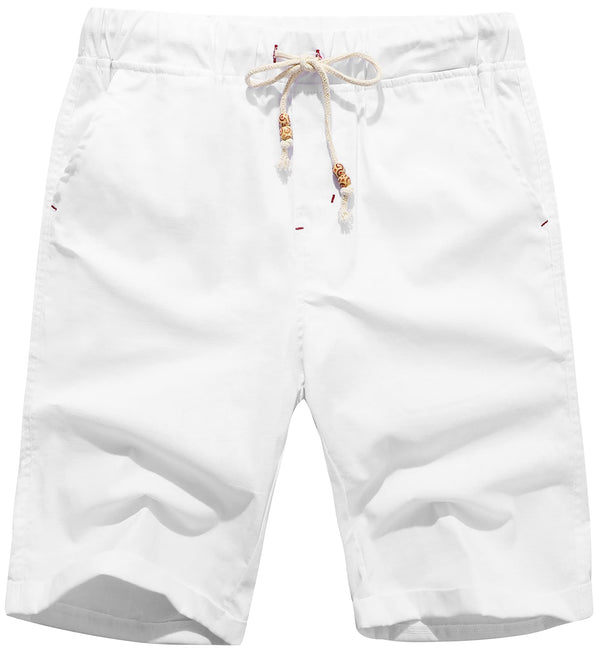 Men's Drawstring Linen Beach Shorts