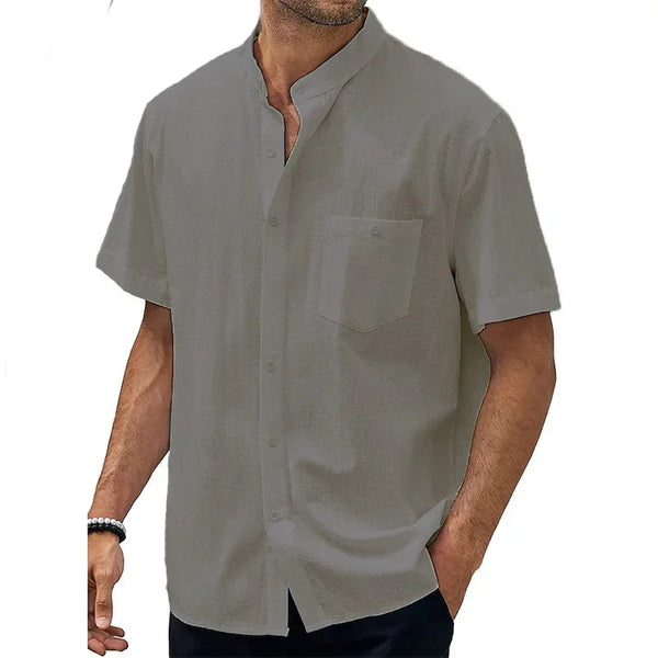 Men's ice cream Cotton Summer Casual Beach Shirt Short Sleeve