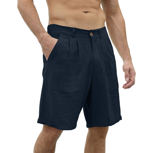 Men's Shorts Linen Shorts Summer Shorts Beach Shorts Pocket Plain Comfort Breathable Outdoor