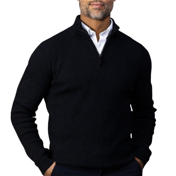 Men's Zipper Sweater Cashmere Business Casual