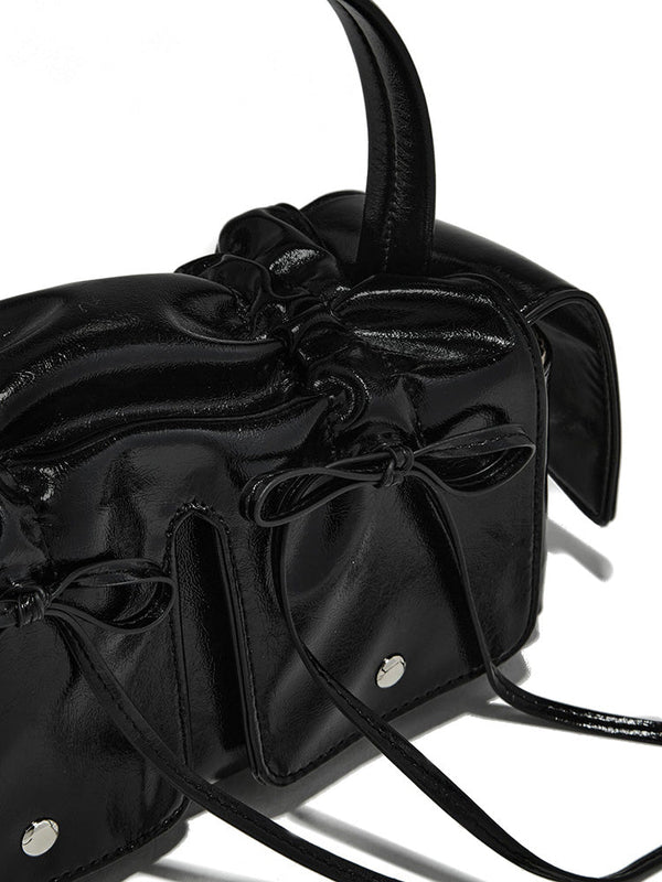 Leather Bow Handbag