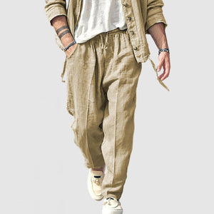 Men's Casual Everyday Cotton Linen Trousers