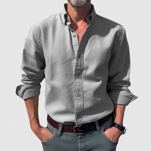 Men's Classic Washed Cotton Long Sleeve Shirt