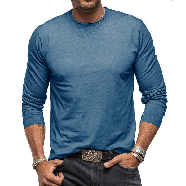 Men's cotton long sleeve T-shirt