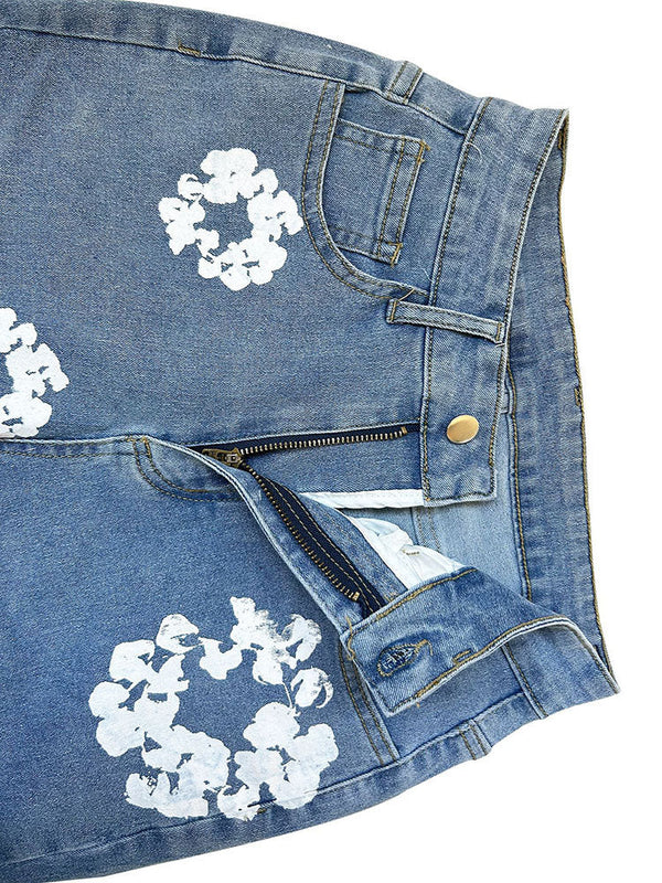 Floral Print Denim Jacket & Jeans