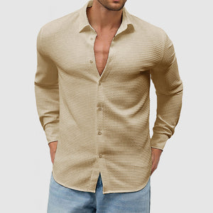 Men's Casual Everyday Waffle Shirt