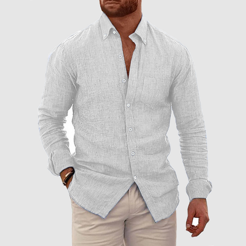 Men cardigan long sleeve casual fashion shirt