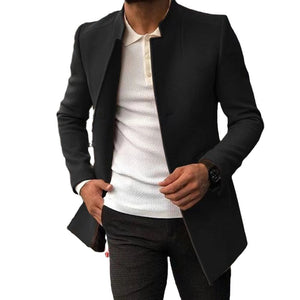 Men's autumn and winter casual men's jacket jacket new suit version of the solid color coat