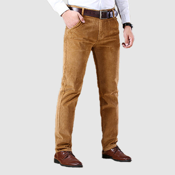 Men's Casual Corduroy Elastic Long Pants