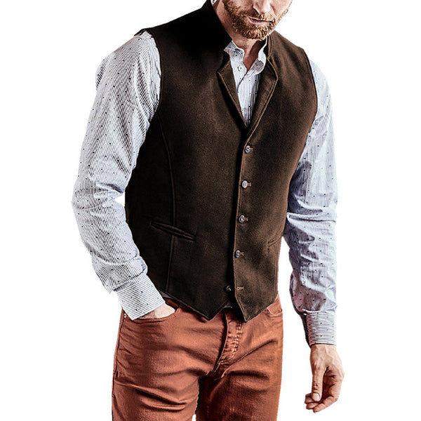 Men's Vest Notch Lapel Waistcoat