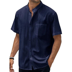 Men's ice cream Cotton Summer Casual Beach Shirt Short Sleeve