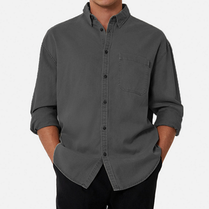 Men's Cotton Basic Cotton Long Sleeve Shirt