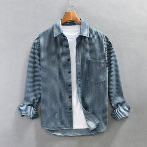 Men's striped casual shirt