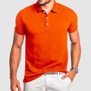 Gentleman's Casual Breathable Cotton Polo Shirt