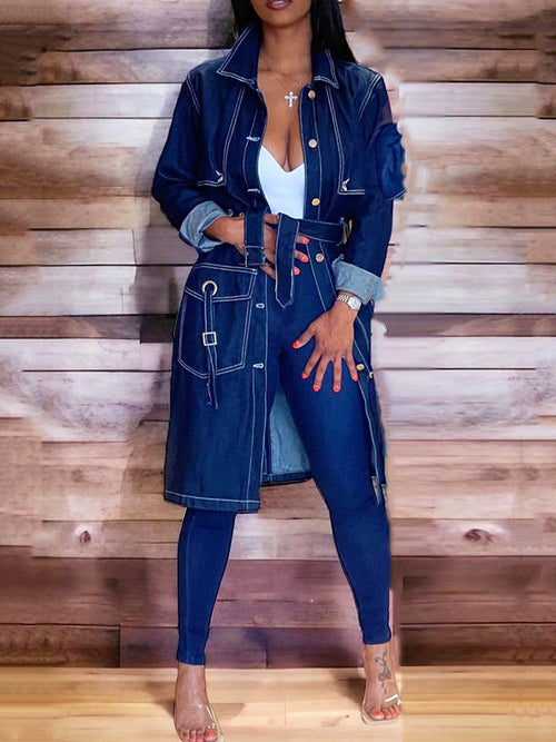 Denim Trench Coat