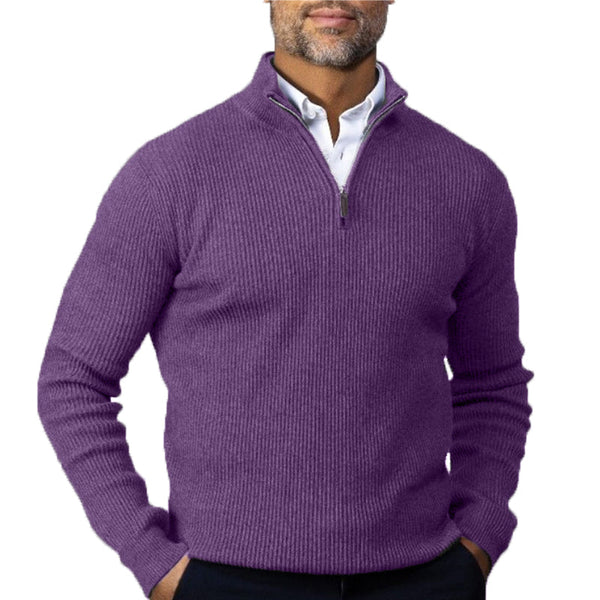 Men's Zipper Sweater Cashmere Business Casual