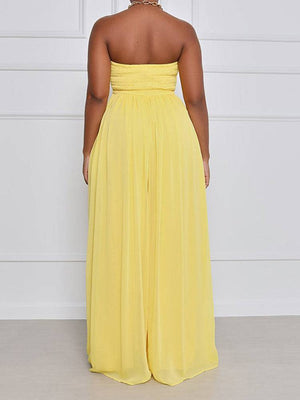 Wide Leg Chiffon Jumpsuit