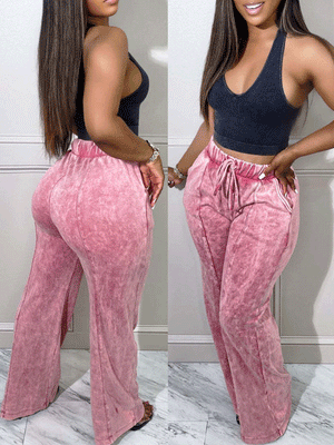 Tie Dye High Waist Straight Pants