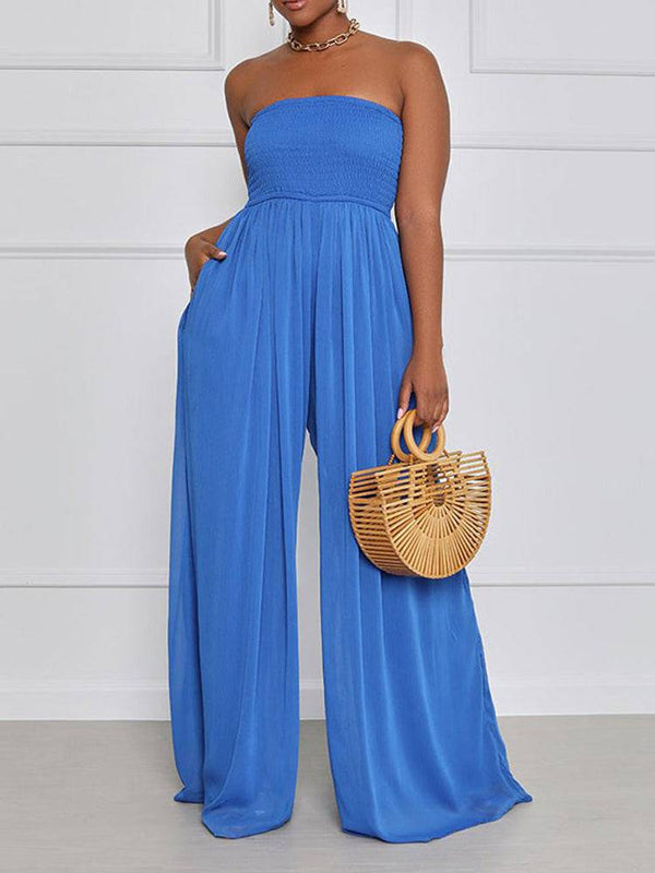 Wide Leg Chiffon Jumpsuit