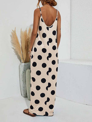 Polka Dot Print Spaghetti Strap Dress