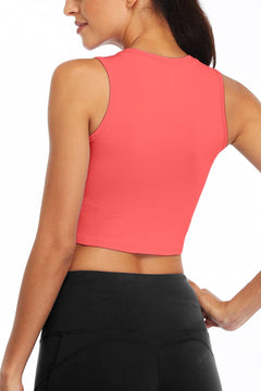 YM & Dancer C54 Yoga Crop Tops Dance Tops Fitted Workout Crop Tops Yoga Tank Tops Athletic Sports Shirts for Women