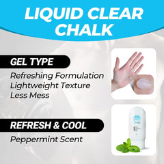 YM & Dancer D05 Clear Liquid Chalk for Pole Dancing Mess Less Professional Hand Grip Gel Chalk 100ml for Pole Dance Aerial Yoga Tennis Golf Racquet Grips Sweat Resistant Long Lasting