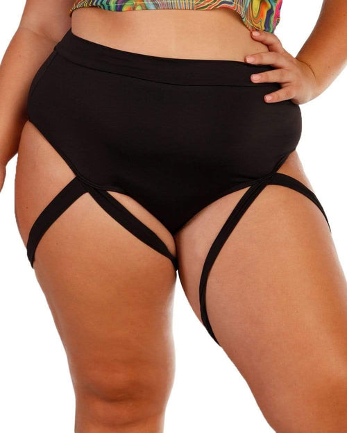 YM & Dancer C16 High Waisted Booty Shorts for Women - Spandex Rave Bottoms Pole Shorts