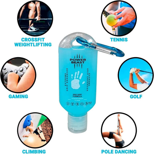 YM & Dancer D23 Non Sticky Grip Enhancer, Dry Hands, Transparent, Anti-Slip Solution, Dry Grip for Tennis, Golf, Pole Dancing, Gaming, and All Sports, 2 Ounce, 1 Bottle.