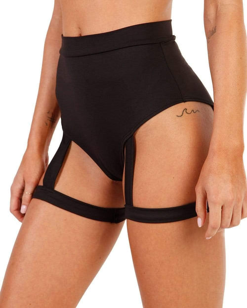 YM & Dancer C16 High Waisted Booty Shorts for Women - Spandex Rave Bottoms Pole Shorts