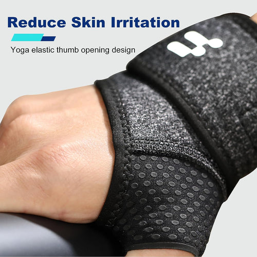 YM & Dancer G125 Wrist Brace with Soft Thumb Opening for Mild Carpal Tunnel Tendonitis Arthritis Sprains, Compression Hand Brace for Women Men, Wrist Support Strap for Sports Work Typing Sleeping(Right)