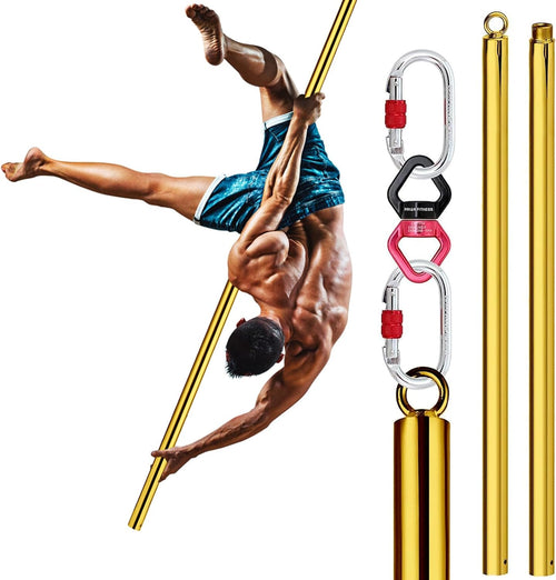 YM & Dancer E53 Flying Pole 2M Aerial Dancing Pole Equipment Flying Pole for Home Silver Portable Dance Pole Great for Bedroom, Pole Dance Studio & Pole Fitness