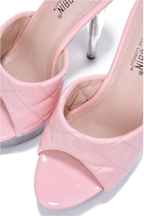 YM & Dancer S26 Clear Platform Heels for Women Sexy - Clear Stiletto High Heels for Women - Round Toe Transparent Platform - Pole Dance Shoes