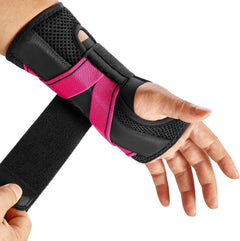 YM & Dancer G49 Fitted Wrist Brace for Carpal Tunnel Night Relief, Lengthened Fixed Hand Support for Women Men with Metal Splint, One-Step Wear Wrist Support for Right and Left Hand, for Arthritis Tendonitis