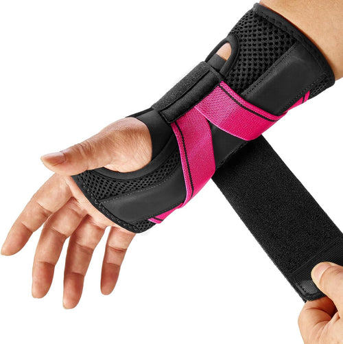 YM & Dancer G49 Fitted Wrist Brace for Carpal Tunnel Night Relief, Lengthened Fixed Hand Support for Women Men with Metal Splint, One-Step Wear Wrist Support for Right and Left Hand, for Arthritis Tendonitis