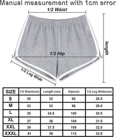 YM & Dancer C35 Women's Cotton Shorts Gym Shorts Yoga Shorts Summer Running Active Shorts Dance Elastic Shorts, Pack of 2